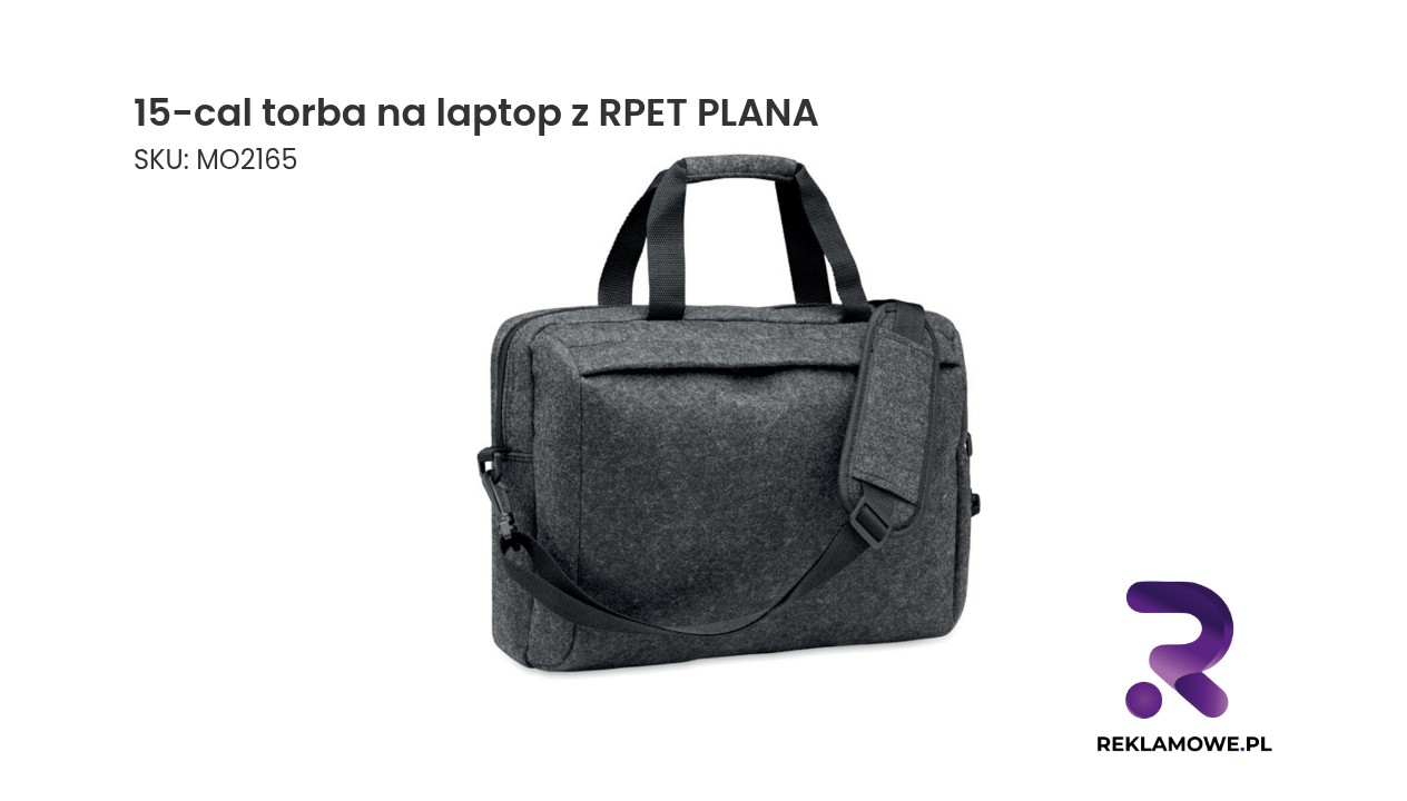 Ekologiczna 15-calowa torba na laptop wykonana z RPET marki PLANA