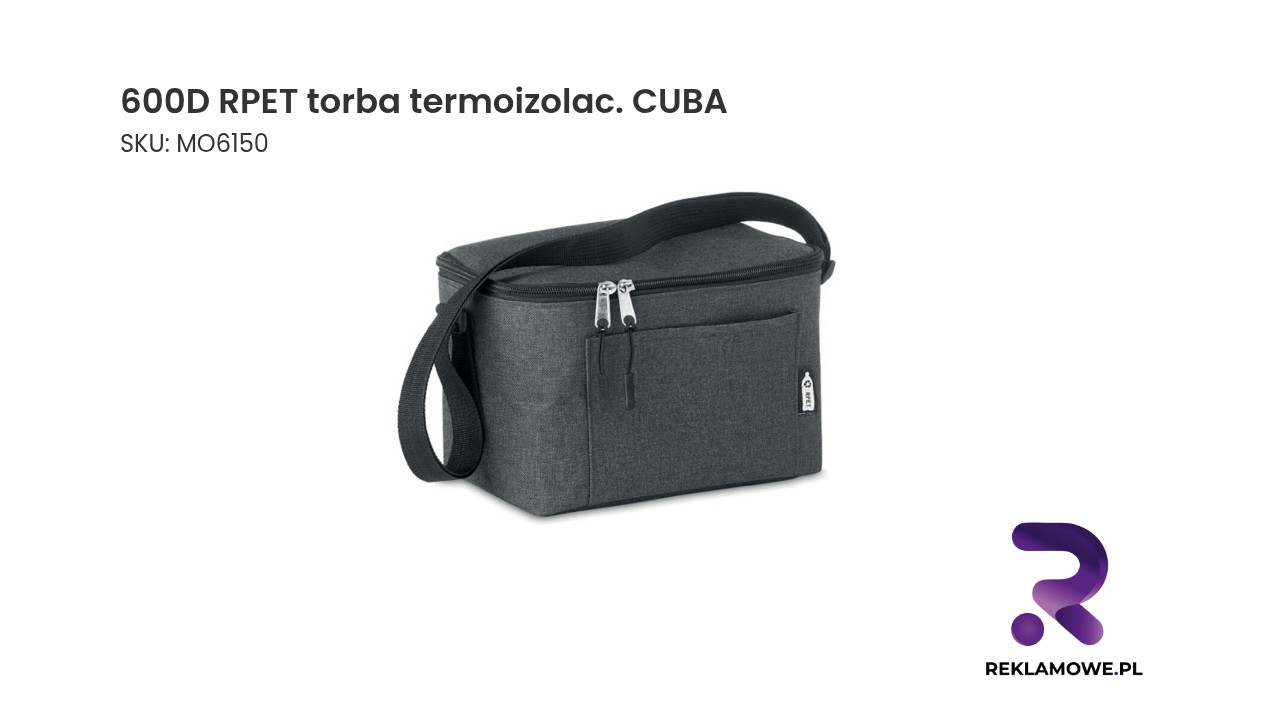 600D RPET torba termoizolac. CUBA 600D RPET torba termoizolacyjna CUBA - ekologiczna torba chłodząca na żywność i napoje