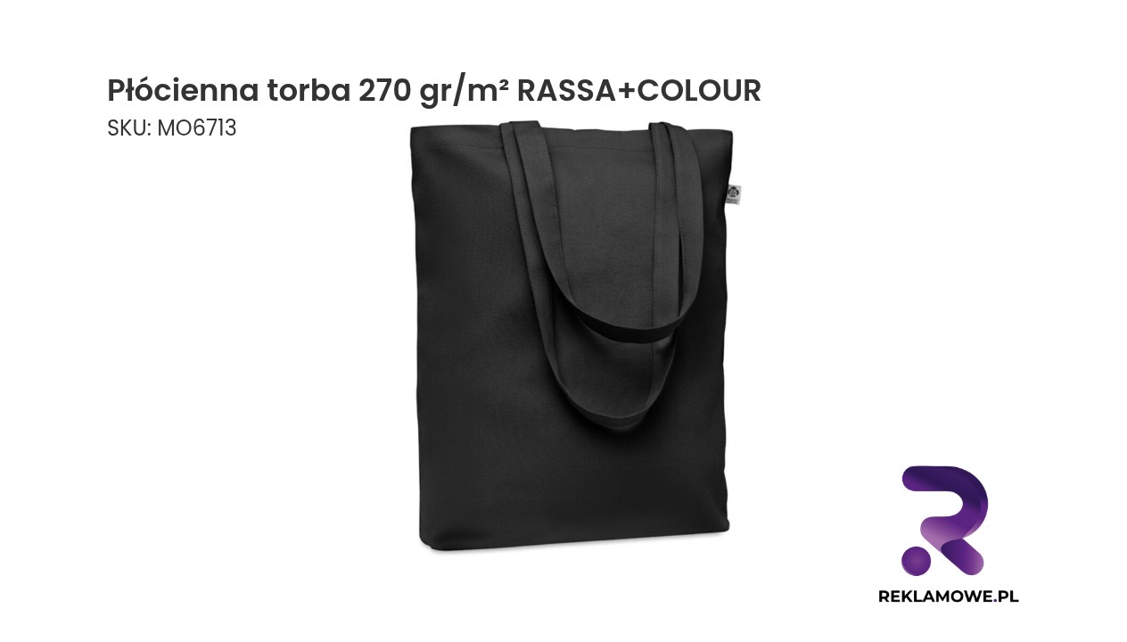 Płócienna torba 270 gr/m² RASSA+COLOUR Płócienna torba 270 gr/m² marki RASSA+COLOUR
