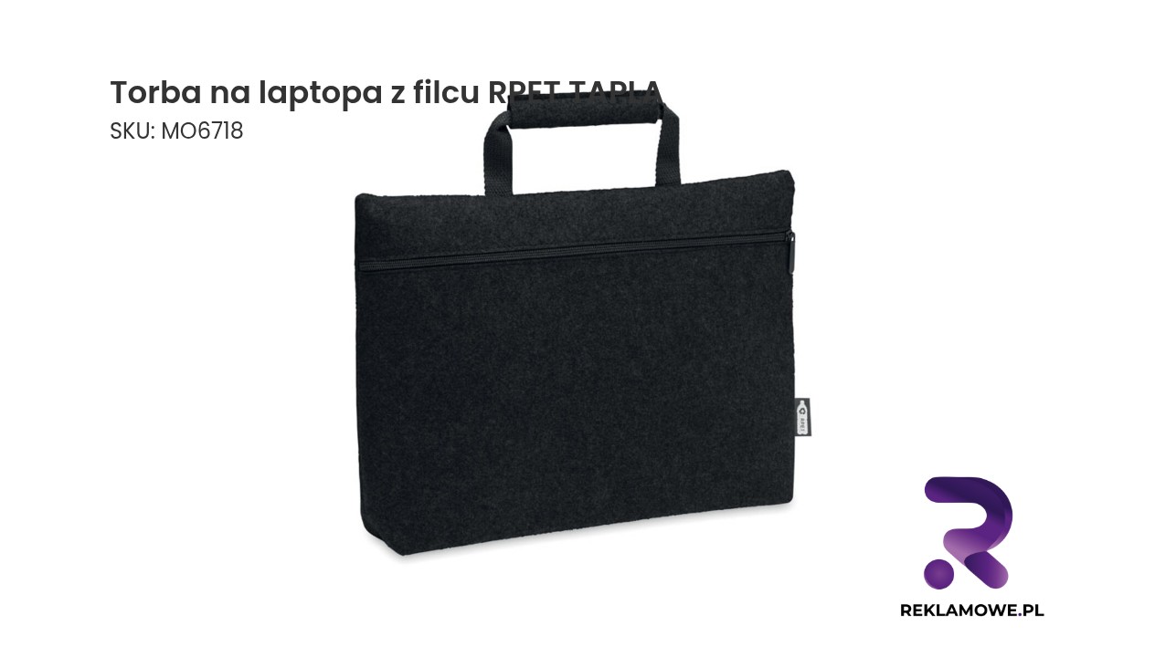 Torba na laptopa z filcu z recyklingowanego PET, model TAPLA