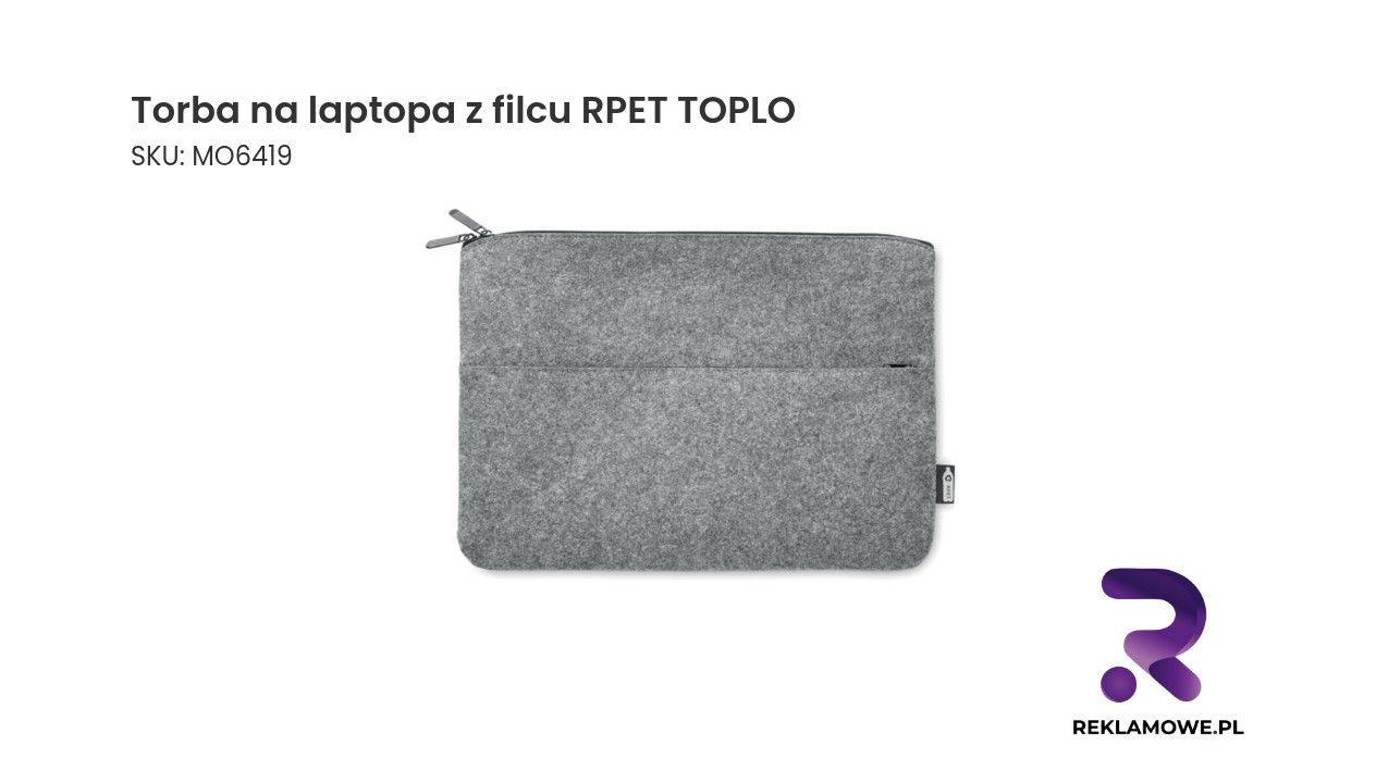 Torba na laptopa wykonana z filcu RPET