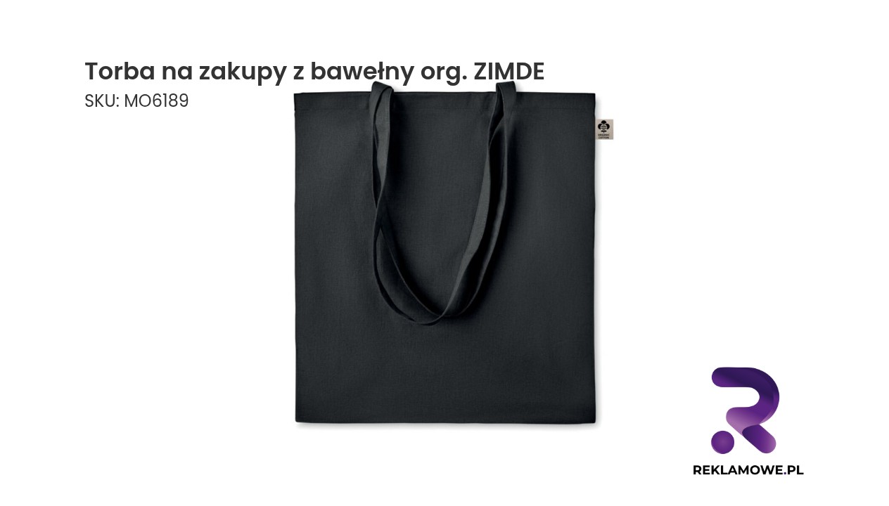 Torba na zakupy z bawełny org. ZIMDE COLOUR Ekologiczna torba na zakupy wykonana z organicznej bawełny, ZIMDE