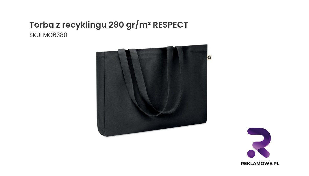 Torba ekologiczna z recyklingu o gramaturze 280 gr/m² z serii RESPECT
