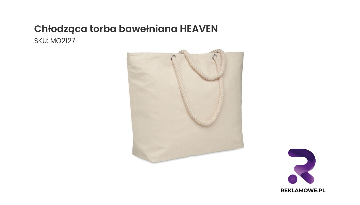 Chłodząca torba bawełniana HEAVEN w kolorze bladoniebieskim