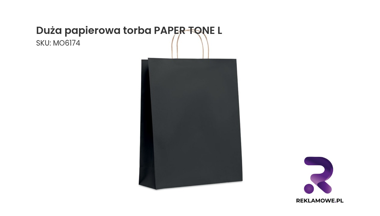 Duża papierowa torba PAPER TONE L – ekologiczna torba prezentowa z papieru