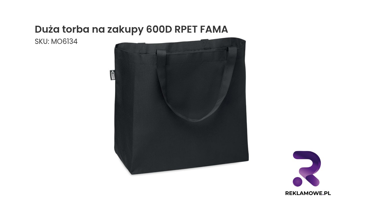 Duża torba na zakupy 600D RPET FAMA Duża torba na zakupy 600D RPET FAMA – ekologiczna torba wielokrotnego użytku