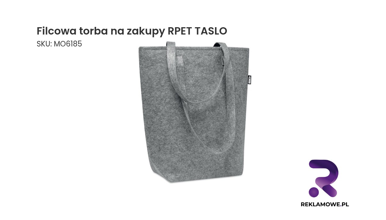 Szara filcowa torba na zakupy RPET TASLO