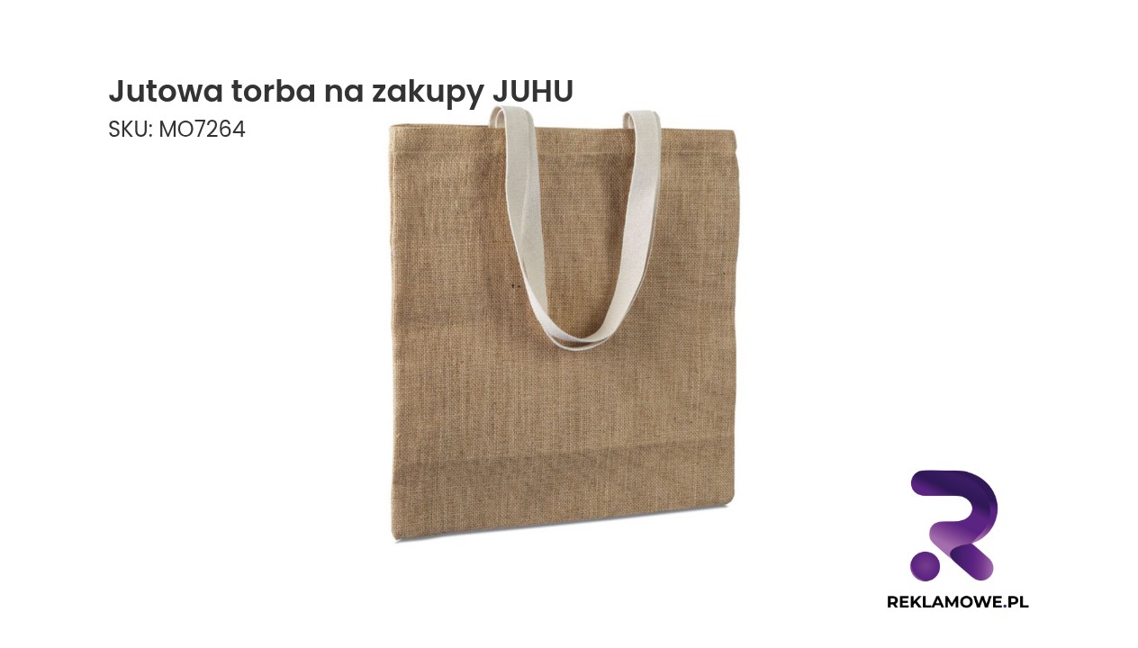 Torba na zakupy wykonana z juty, model JUHU