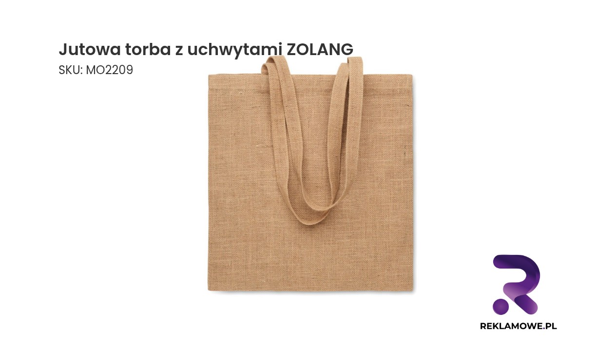 Jutowa torba ZOLANG z uchwytami