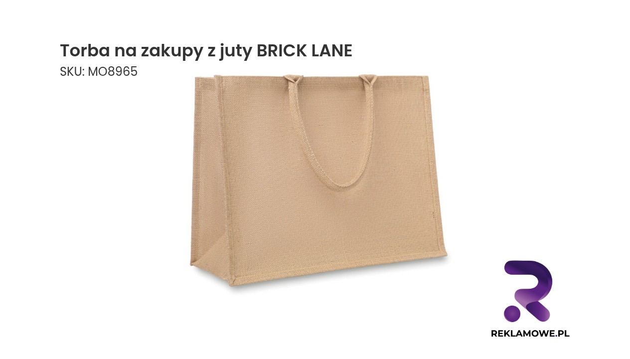Torba na zakupy z juty BRICK LANE Torba na zakupy z juty BRICK LANE - ekologiczna torba jutowa na zakupy