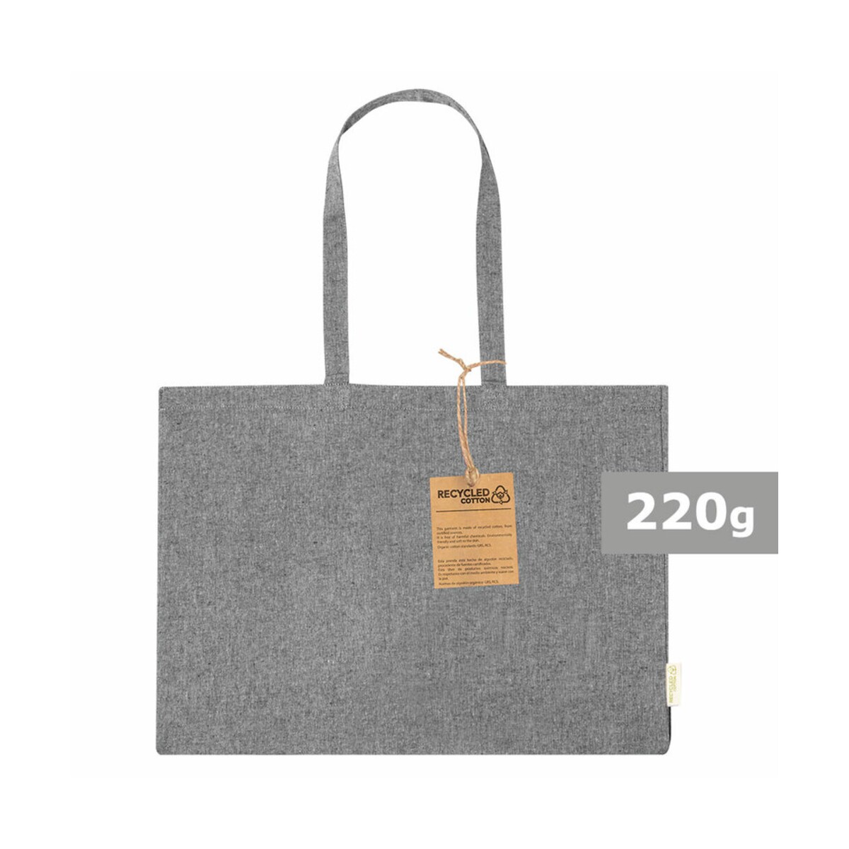 Torba z bawełny z recyklingu na zakupy V2130-00_AAA00