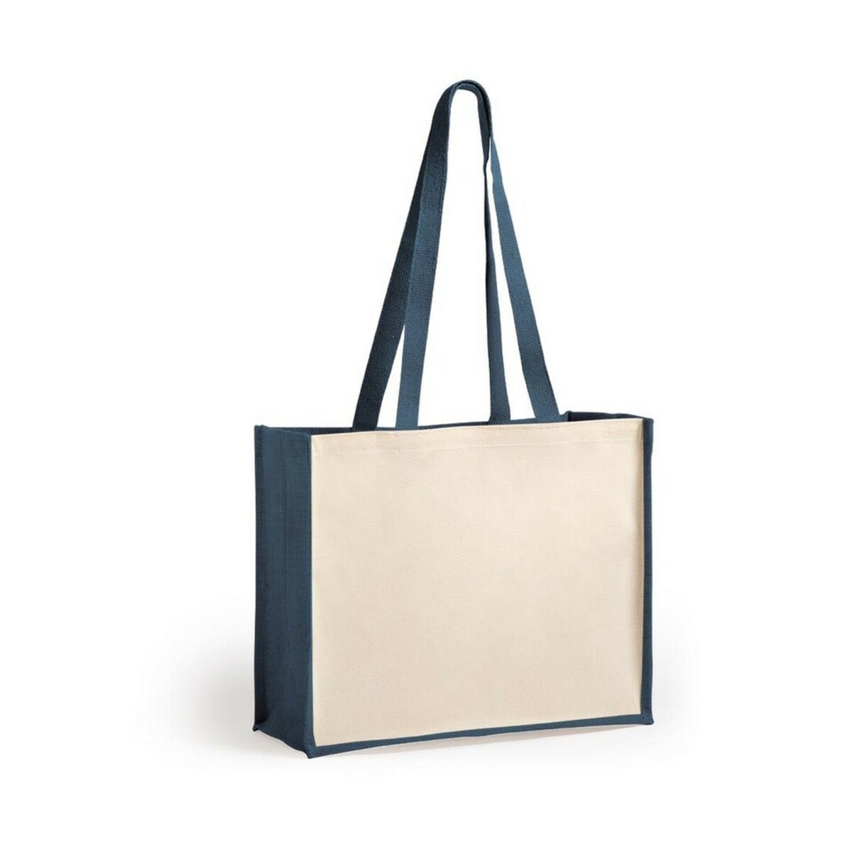 Torba z laminowanej juty na zakupy, element z laminowanej bawełny V8184-00_AAA01