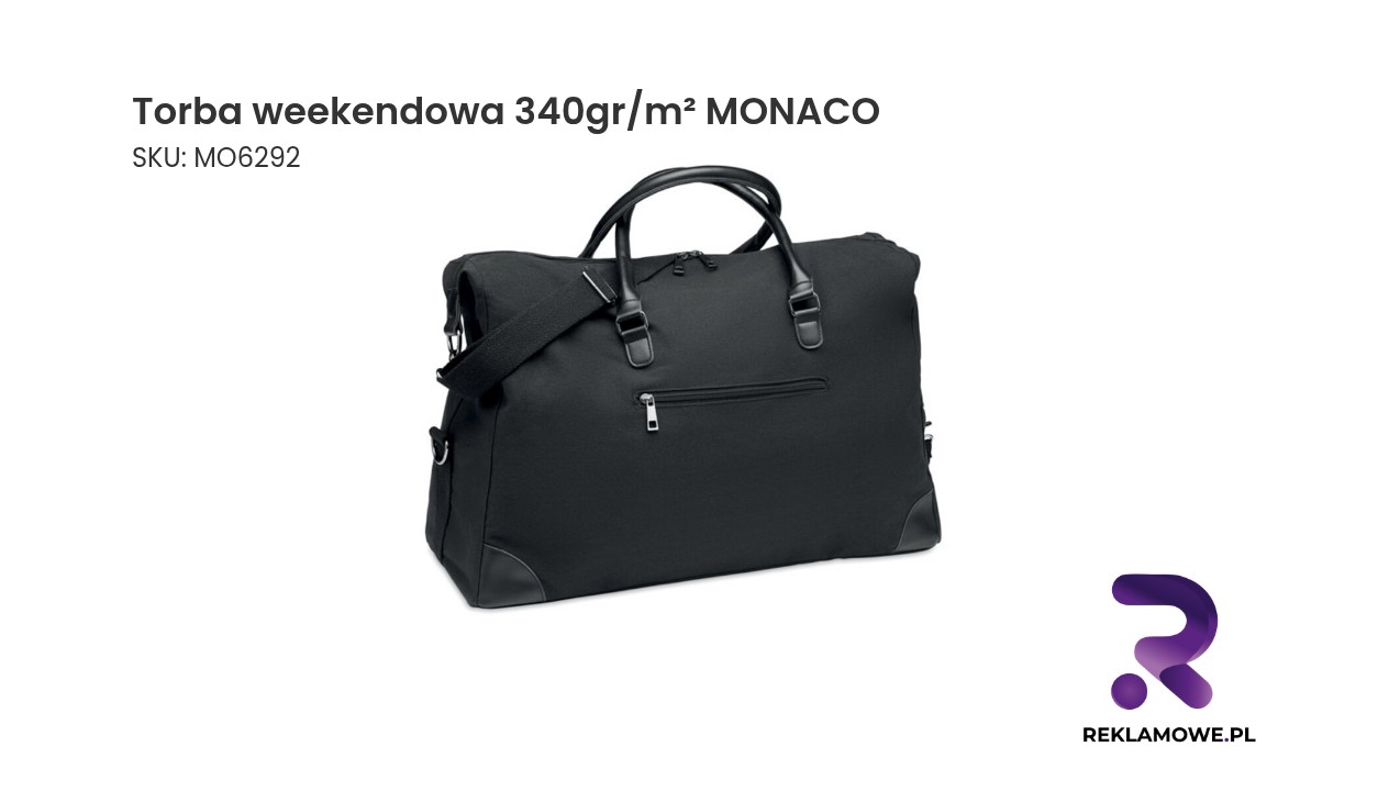 Torba weekendowa 340gr/m² MONACO Torba weekendowa 340 g/m² MONACO – pojemna i stylowa torba podróżna