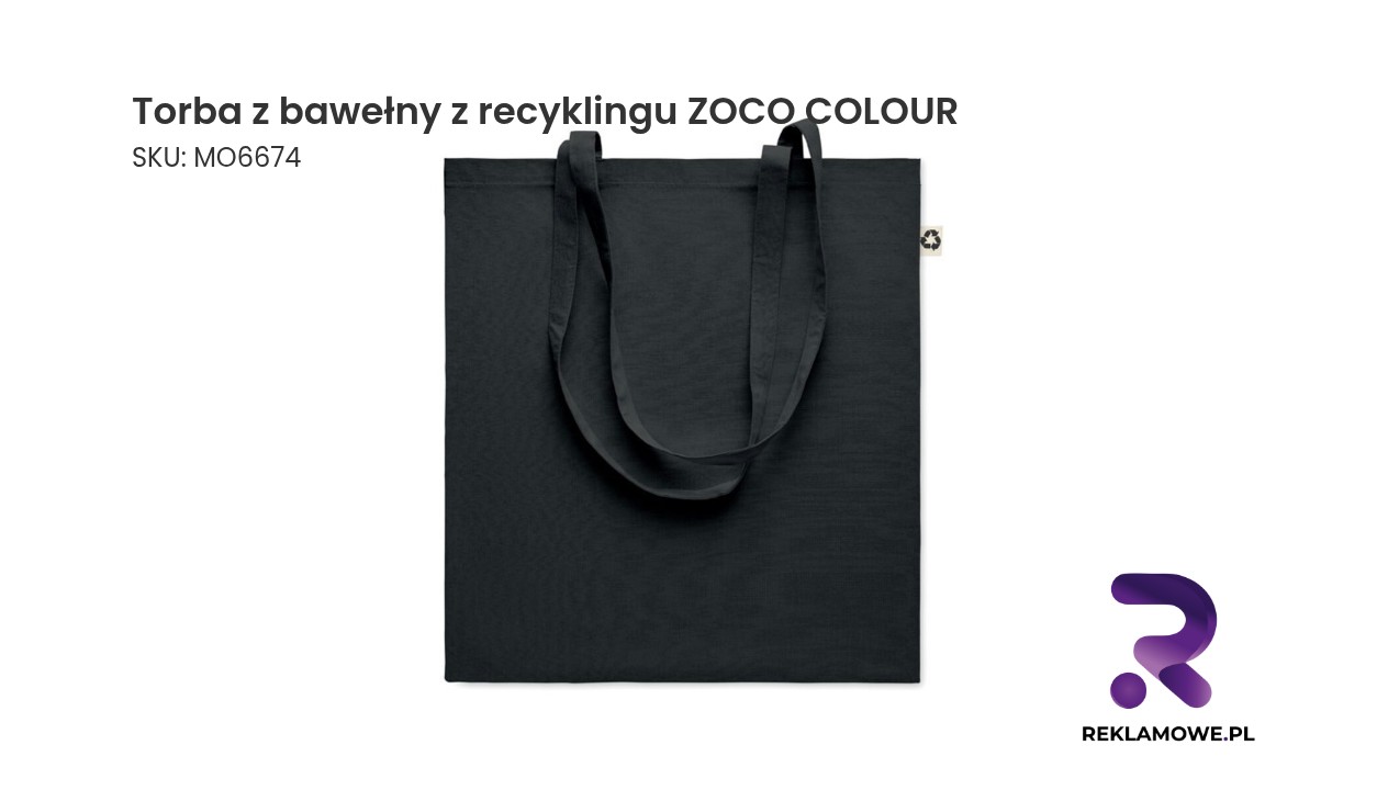 Ekologiczna torba z bawełny recyklingowanej ZOCO COLOUR